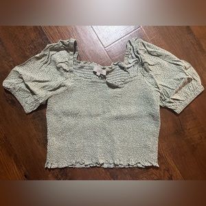 Loft babydoll puff sleeve top
